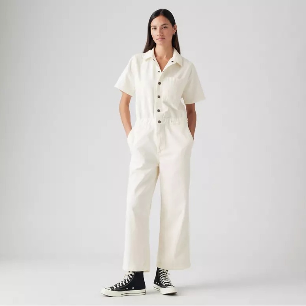 Levi’s short sleeve heritage jumpsuit | Serenity Now (white) | XS | NWT